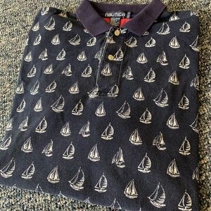 Vintage 90s Nautica All Over Print Polo